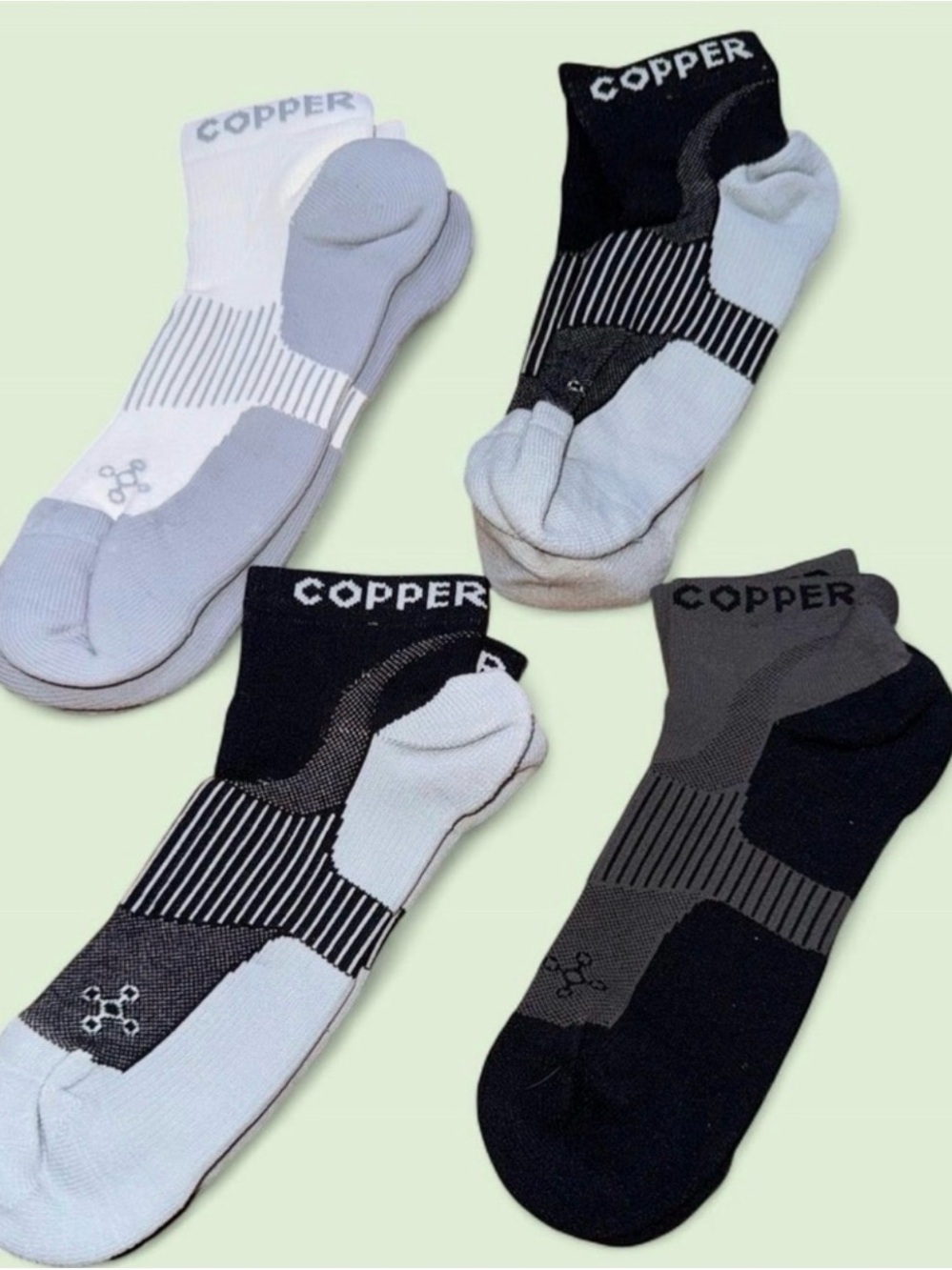 Tommie Copper Compression Low-Cut Socks - 4 Pack